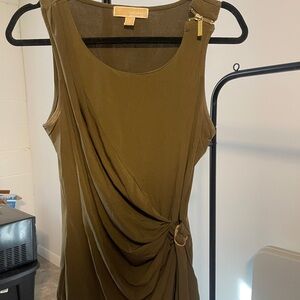 Michael Kors Olive Green Draped Top